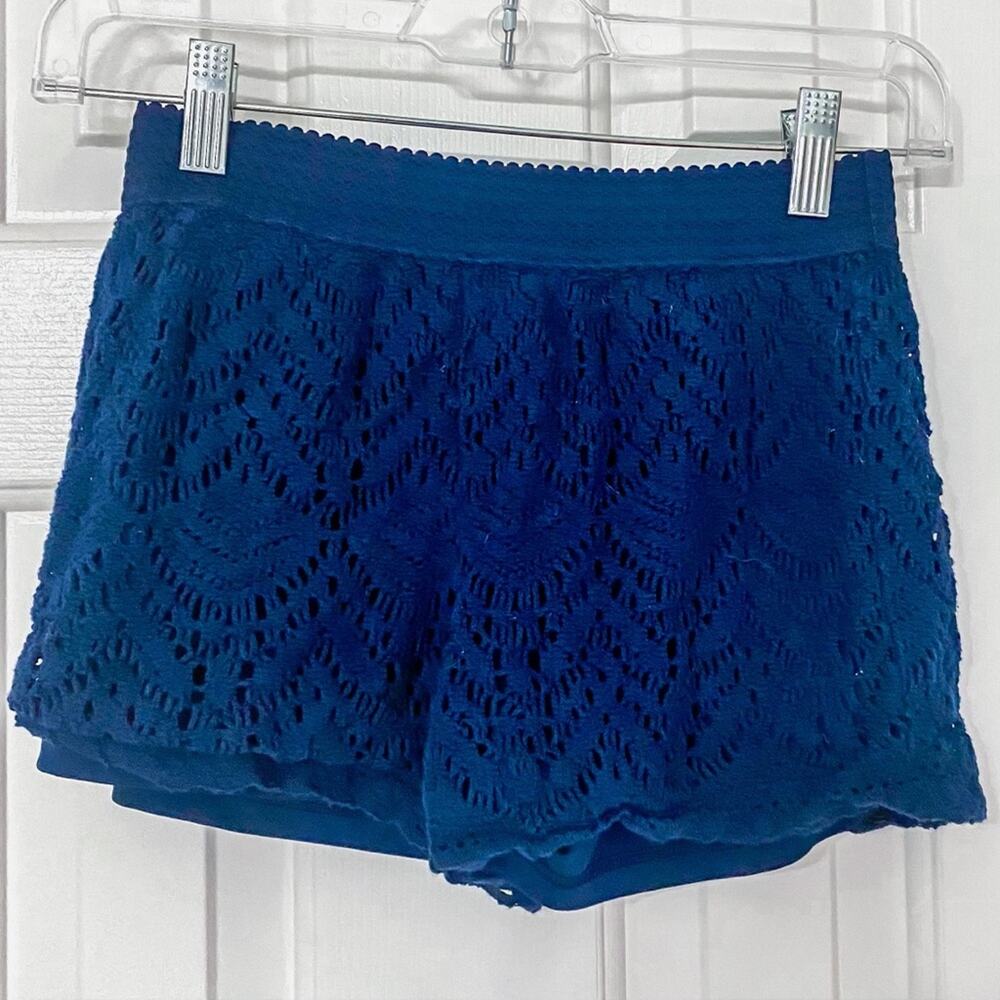 WONDER NATION • Navy Blue Crochet Pull On Shorts